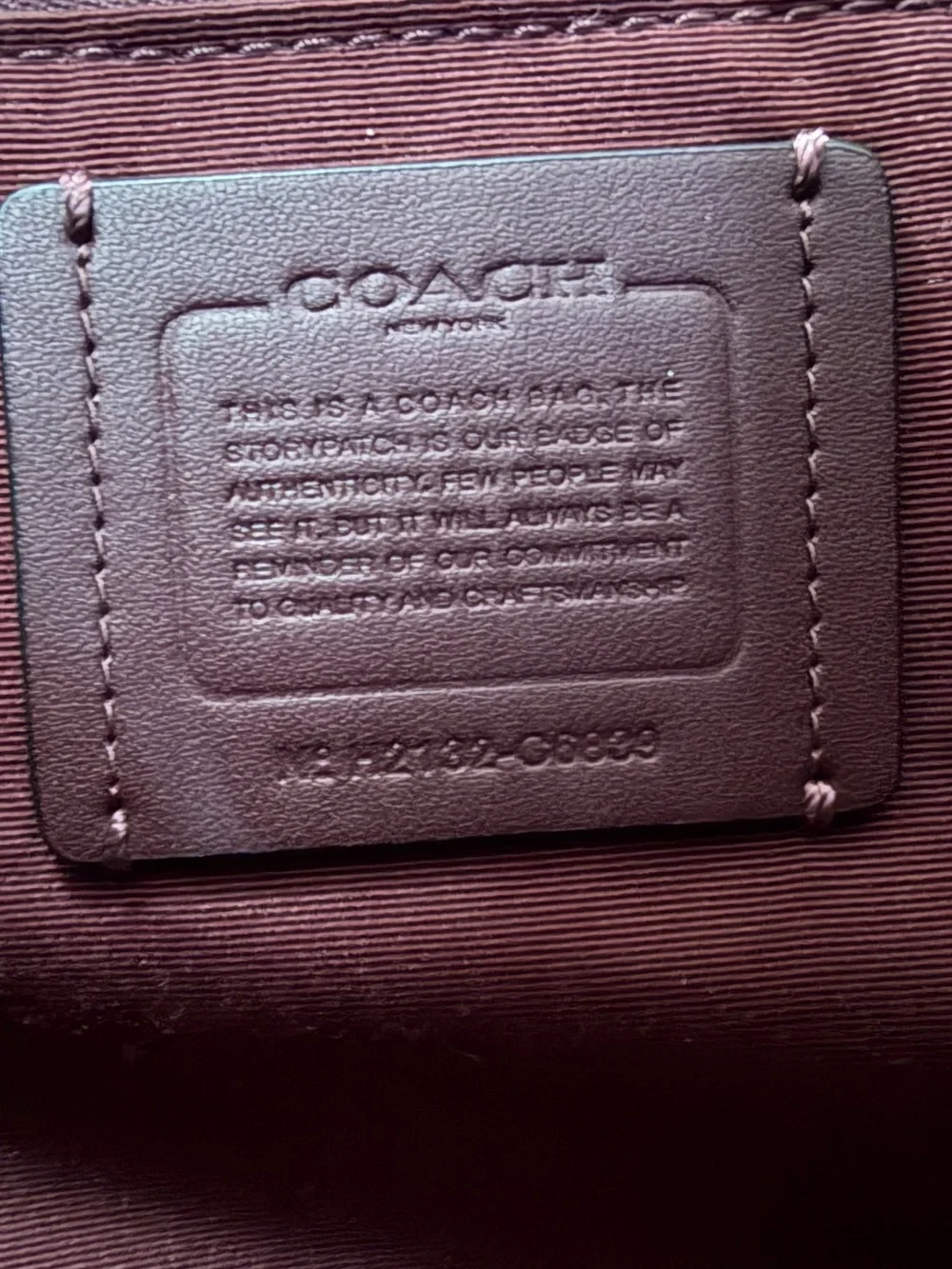 Coach Kacey Satchel with Snake Trim in cranberry/oxblood colorway handbag purse